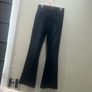 PAIGE High Rise Bell Canyon Dark Blue Flare Jeans